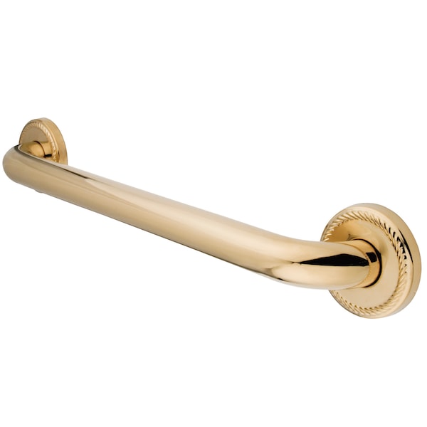 Contemporary DR814362 36"X1-1/4" OD Grab Bar, 39-1/16" L, 17 ga. Brass, Polished Brass