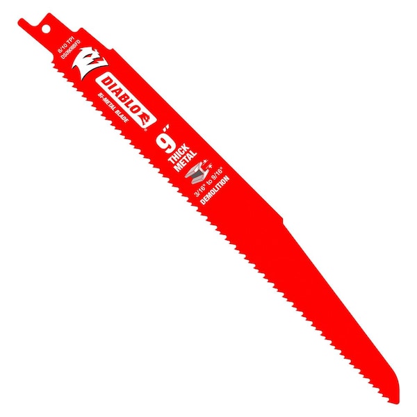 9 in L x Reciprocating Saw Blade, 15 PK