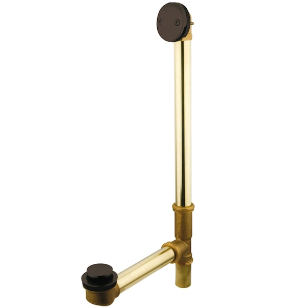 DTT2185 18" Tub Waste & Overflow with Tip Toe Drain
