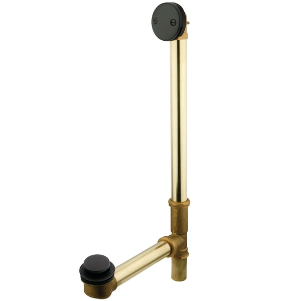 DTT2205 20" Tub Waste & Overflow with Tip Toe 20 Gauge