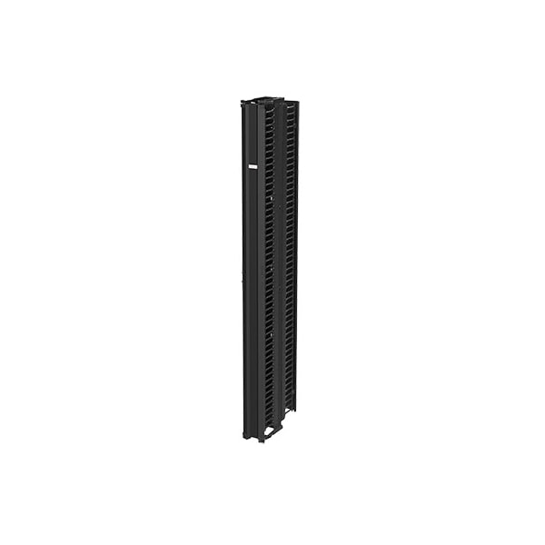 CABLETEK Vertical Cable Manager, 96.00x7.2500x21.200, Black, Aluminium