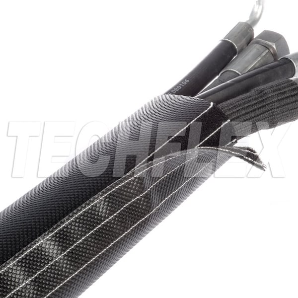 Cable Sleeve, 4 in Inside Dia., 25 ft, Black