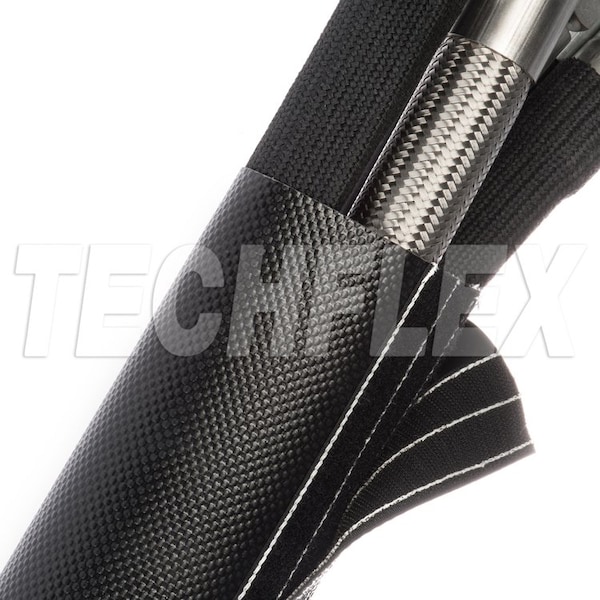 Cable Sleeve, 6 in Inside Dia., 25 ft, Black