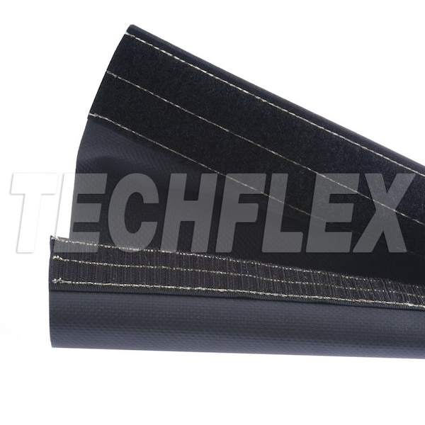 Cable Wrap, 6 in Inside Dia., 25 ft, Black