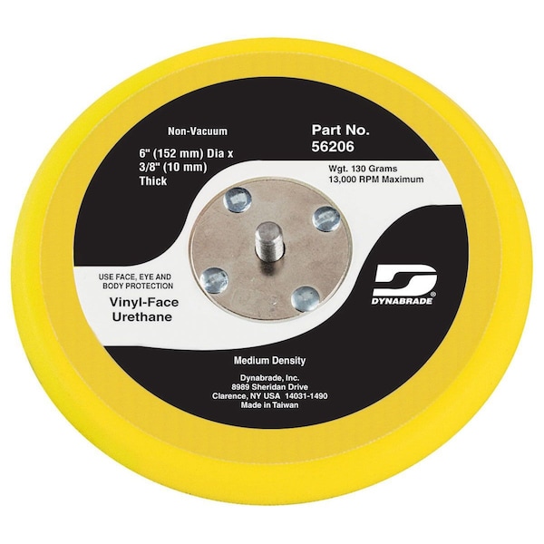 Non-Vacuum Disc Pad, Vinyl-Face, 6" Diamet