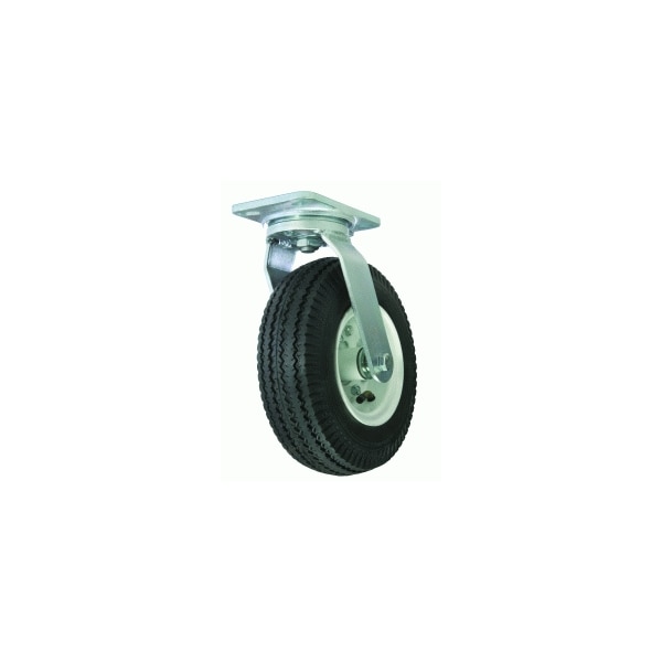 Zinc Plated Cush-N-Aire Swivel Caster, 21" Pneumatic Air-Filled Tire