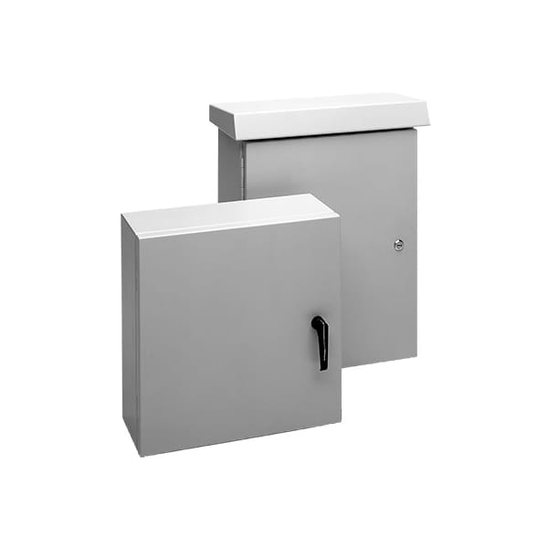 1 or 3 Point Latch Electrical Enclosures, 15-3/4 in H, 7.87 in D, 15-3/4 in W, NEMA 4X, Aluminum