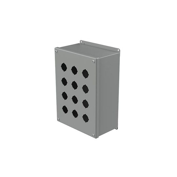 Captive Screws Electrical Enclosures, 11-3/4 in H, 4-3/4 in D, 8-1/2 in W, NEMA 12, Steel