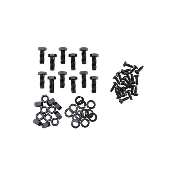 Open Frame Rack Hardware Kit, Black, Mild Steel 2-Post