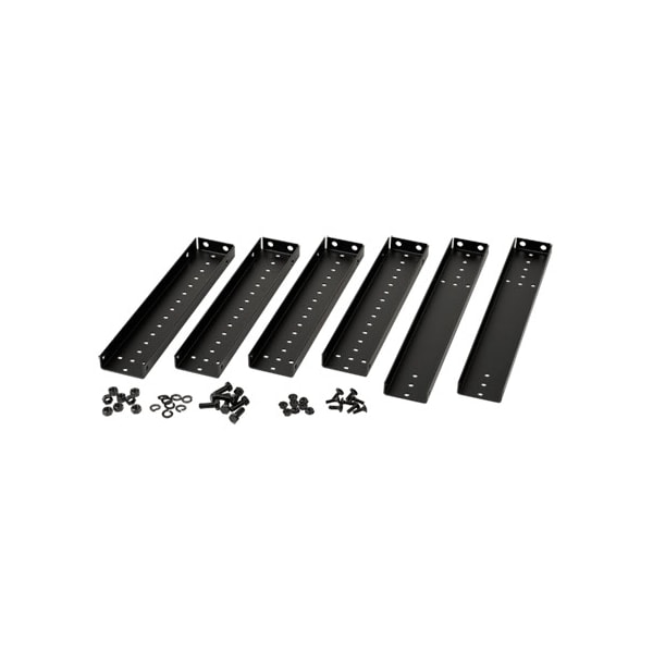Open Frame Rack Front-to-Back Kit, Black, Mild Steel 4-Post