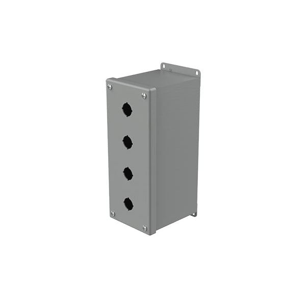 Captive Screws Electrical Enclosures, 10 in H, 4-3/4 in D, 4 in W, NEMA 12, Steel