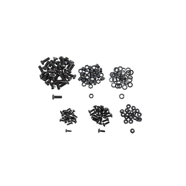 Open Frame Rack Hardware Kit, Black, Mild Steel 4-Post