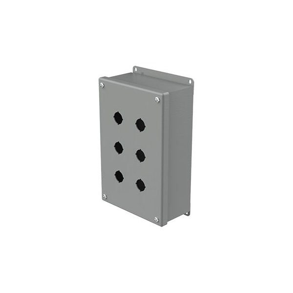 Captive Screws Electrical Enclosures, 9-1/2 in H, 3 in D, 6-1/4 in W, NEMA 12, Steel