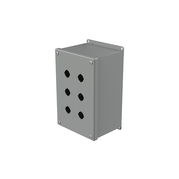 Captive Screws Electrical Enclosures, 9-1/2 in H, 4-3/4 in D, 6-1/4 in W, NEMA 12, Steel