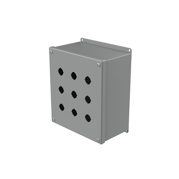 Captive Screws Electrical Enclosures, 9-1/2 in H, 4-3/4 in D, 8-1/2 in W, NEMA 12, Steel