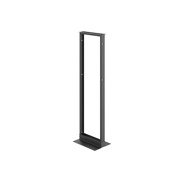 Open Frame Rack, 72.00x20.25x15.00, Black, Aluminum 2-Post