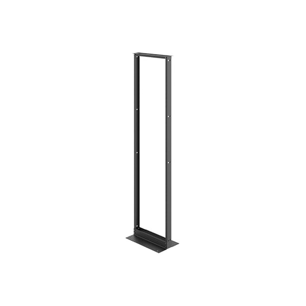Open Frame Rack, 96.00x24.25x15.00, Black, Aluminum 2-Post