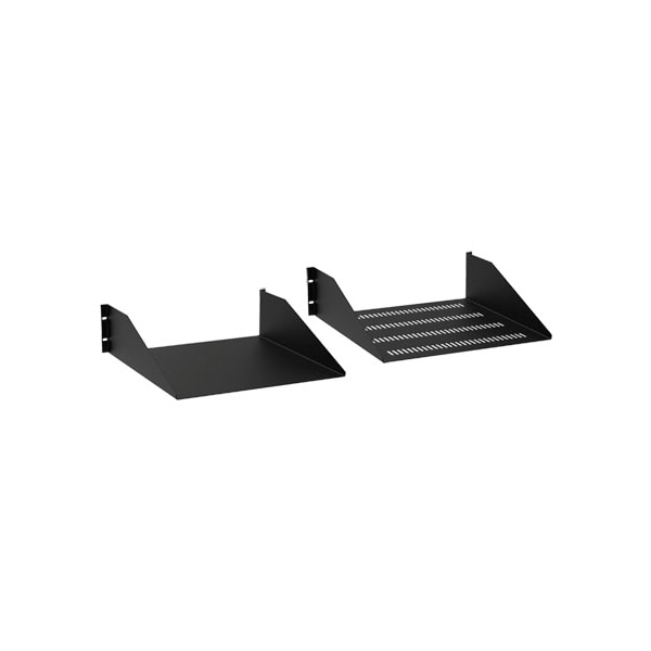 Rack-Mount Steel Shelf, 19.00x22.00, Bla