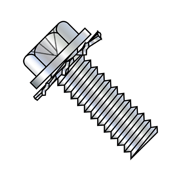 10-32X3/8 PHIL HWH FT EXT SEMS ZINC AND BAKE, PK8000