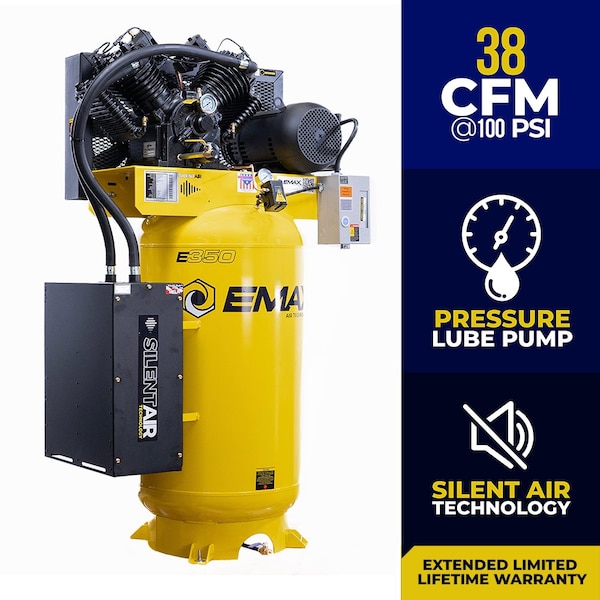 ES 10HP Vertical 80 Gallon Air Compressor 1-PH