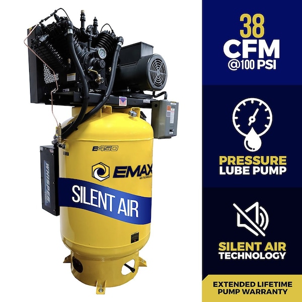 ESP 10HP Vertical 120 Gallon Air Compressor, 3 Phase