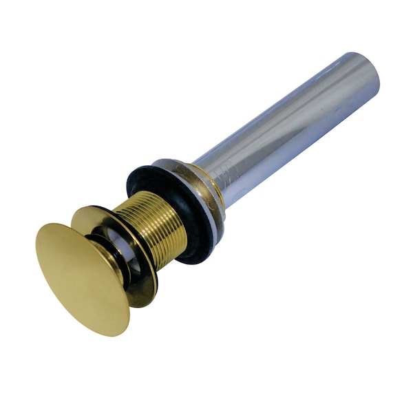 Brass, Bathroom Sink Drain, Push Pop-Up Drain without Overflow