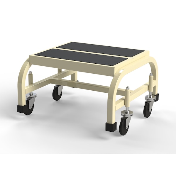 10" Overall H, Office Ladder, 60Deg Rise (Square Tube), 1 Steps, Vinyl Finish, 450 lb. Load Capacity