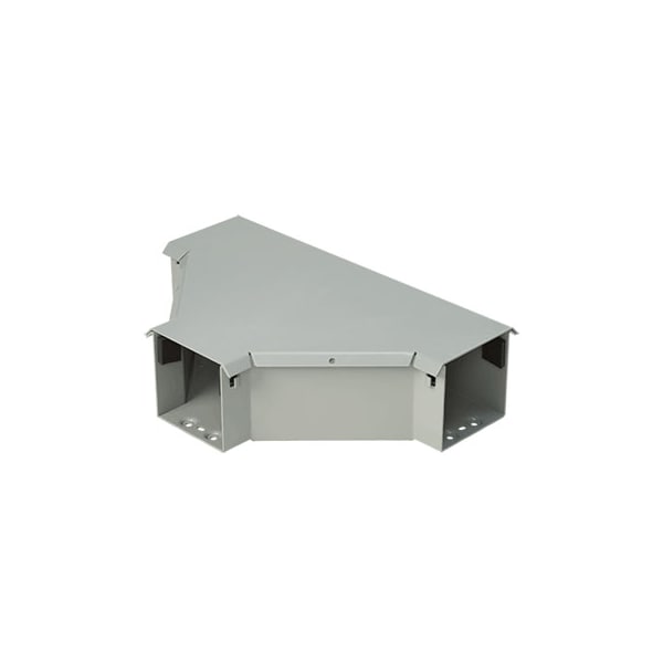Flush Tee, fits 4.00x4.00, Gray, Steel 90-Degree