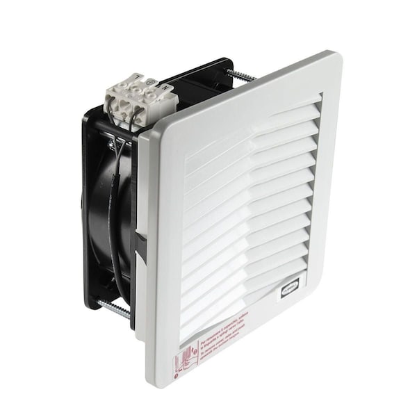 N12 Filter Fan, l115V, 9 Cfm, 4.2x4.2, Lt Gr