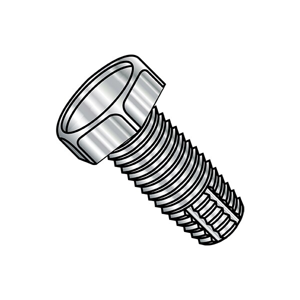 Thread Cutting Screw, 5/16"-18 x 3/4 in, Stainless Steel Hex Head Hex Drive, 500 PK
