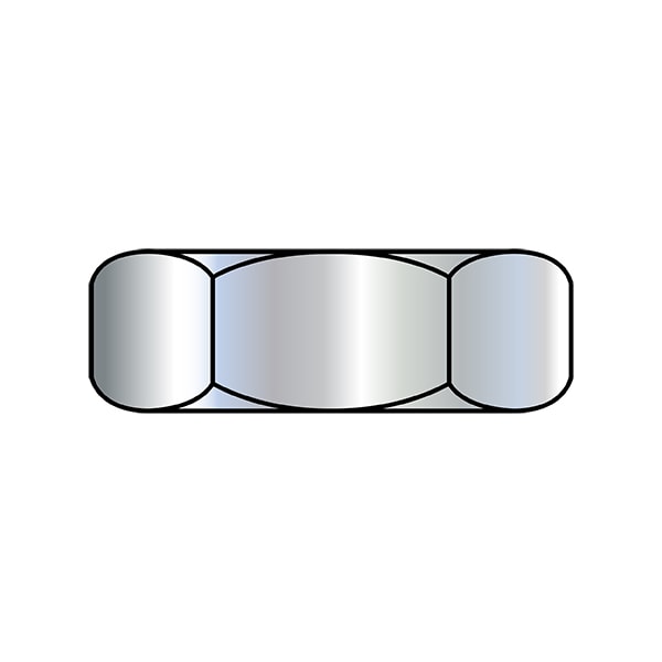 1"-72, Machine Screw Nut, Zinc Plated, Steel, 0.043 to 0.050 in Ht, 10000 PK