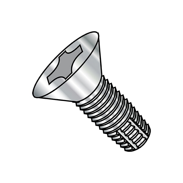 #8-32 x Thread Cutting Screw, Stainless Steel, 3/4 in L, 2000 PK