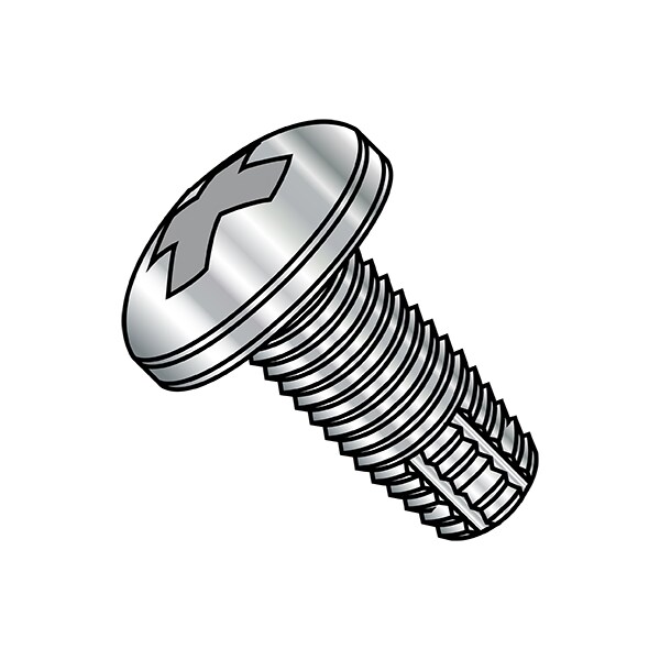 #6-32 x Thread Cutting Screw, Stainless Steel, 3/8 in L, 2000 PK