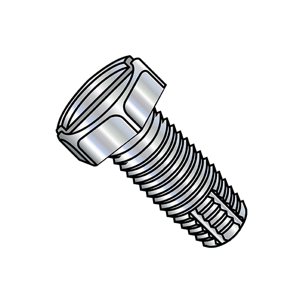 Thread Cutting Screw, 5/16"-18 x 3/4 in, Zinc Plated Steel Hex Head Slotted Drive, 1500 PK