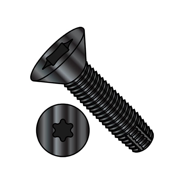 Thread Cutting Screw, 5/16"-18 x 3/4 in, Black Phosphate Steel Flat Head Torx Drive, 2000 PK