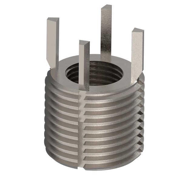 Key Locking Thread Insert, Extra Heavy Wall, 4 Keys, 5/8"-18 Int Thrd Sz, 1"-12 Ext Thrd Sz, 10 PK