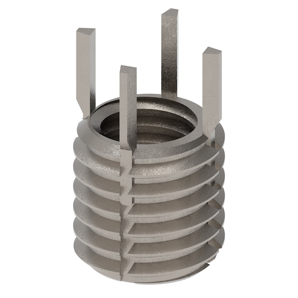 Key Locking Thread Insert, Thin Wall, 4 Keys, 1/2"-13 Int Thrd Sz, 5/8"-11 Ext Thrd Sz, 10 PK