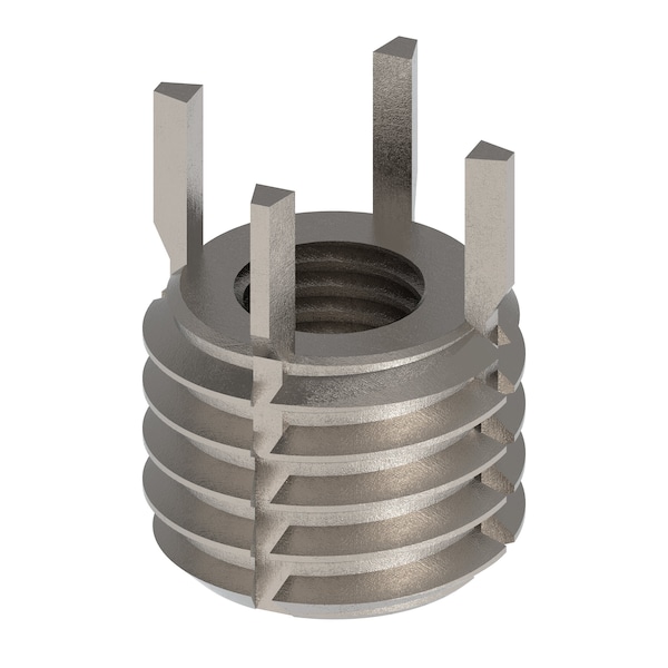 Key Locking Thread Insert, Extra Heavy Wall, 4 Keys, 5/16"-24 Int Thd Sz, 9/16"-12 Ext Thd Sz, 10 PK