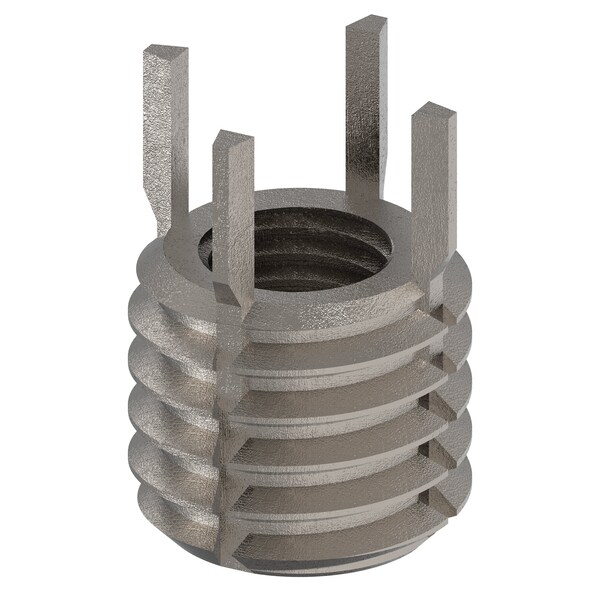 Key Locking Thread Insert, Heavy Wall, 4 Keys, 5/16"-24 Int Thrd Sz, 1/2"-13 Ext Thrd Sz, 10 PK