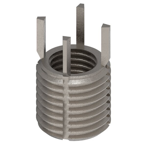 Key Locking Thread Insert, Thin Wall, 4 Keys, M10-1.25 Int Thrd Sz, M14-1.50 Ext Thrd Sz, 10 PK