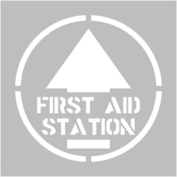 Floor Stencil, 24"x24", First Aid