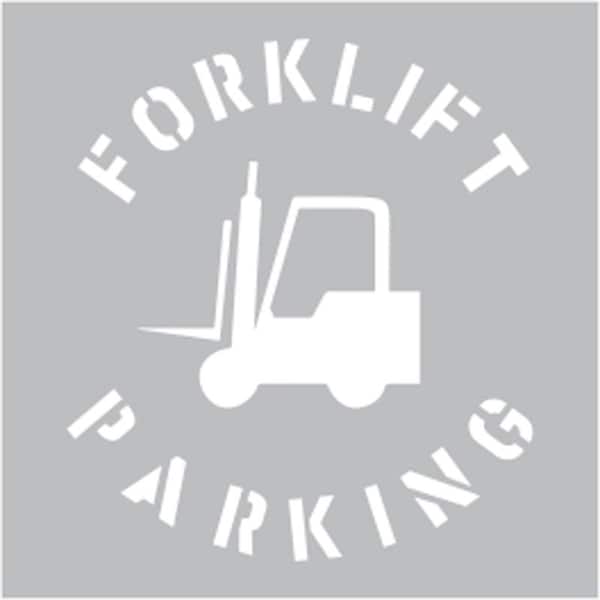 Floor Stencil, 24"x24", Forklift Parking