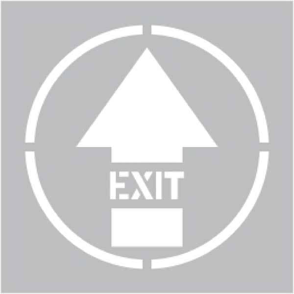 Floor Stencil, 24"x24", Exit