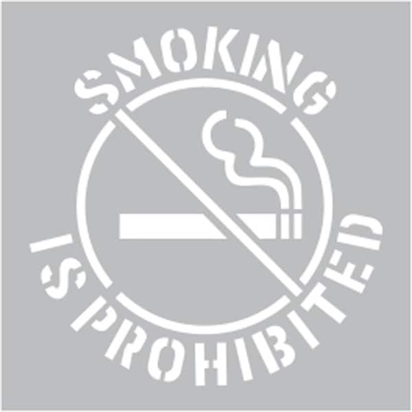 Floor Stencil, 24"x24", No Smoking