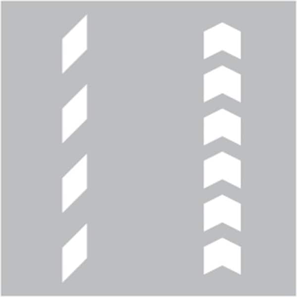 Floor Stencil, 24"x24", Chevron Arrows