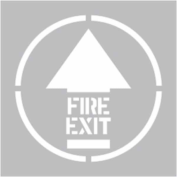 Floor Stencil, 24"x24", Fire Exit