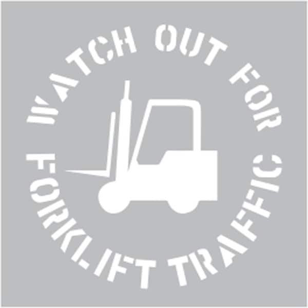 Floor Stencil, 24"x24", Forklift Traffic