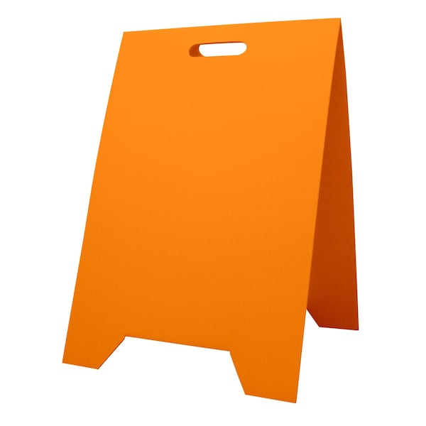 A Frame Sign, Corrugate, 16"x24", Orange