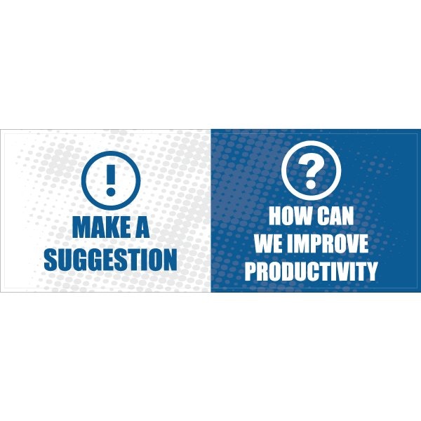 Lean Banner, 13 oz., 3 ft.x8 ft., Suggestion