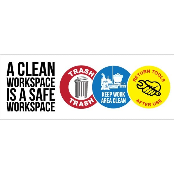 Lean Banner, 13 oz., 3 ft.x8 ft., Clean